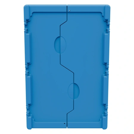 Вкладываемый контейнер INSTORE KV-6417 600х400х196 мм голубой со сплошным дном и распашной крышкой