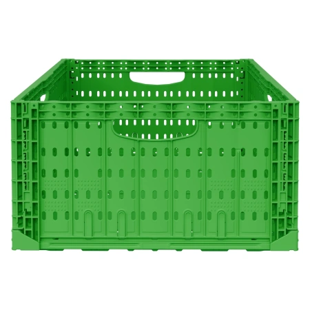 Складной ящик FC-6422 600х400х220 мм салатовый перфорированный