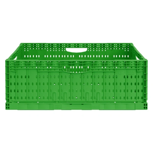 Складной ящик FC-6422 600х400х220 мм салатовый перфорированный