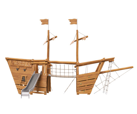 Игровой комплекс ARTWOOD «Корабль Венеция» с горкой и мачтами