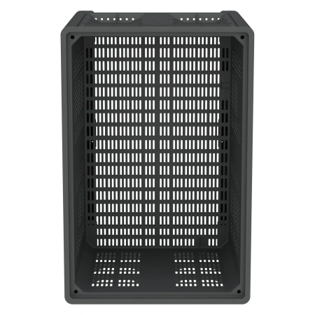 Большой контейнер 1200x800x800 мм iBOX серый c перфорированными стенками и дном, на полозьях