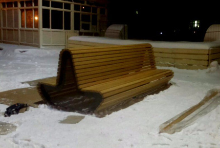 Скамейка стальная «Парк М. Горького» двухсторонняя Более 3,0 м