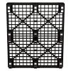 Пластиковый паллет 1200x1000x135 мм чёрный ЭКО перфорированный на ножках с бортиком