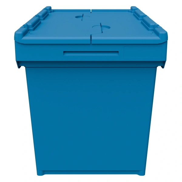 Вкладываемый контейнер INSTORE KVR-6442 600х400х420 мм голубой с усиленным дном и распашной крышкой