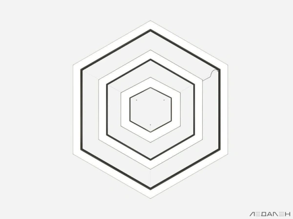 Заказать шестиугольный светильник hexagon trio 4000k 321w артикул  с доставкой