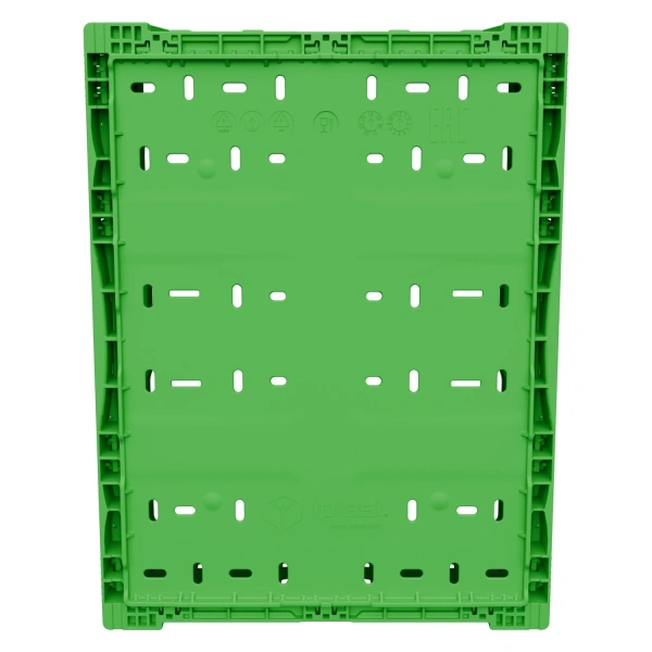 Складной ящик FC-4317 400х300х170 мм салатовый перфорированный