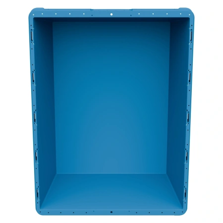 Вкладываемый контейнер INSTORE KV-8632.1 800х600х320 мм голубой со сплошным дном и штабельным упором