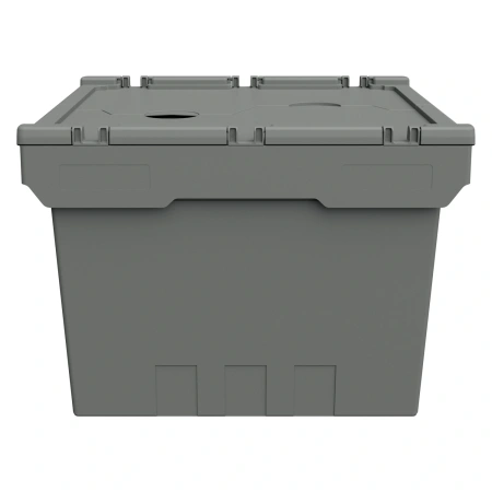 Вкладываемый контейнер INSTORE KV-6442 600х400х420 мм серый со сплошным дном и распашной крышкой