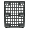 Пластиковый паллет 800x600x135 мм серый перфорированный на ножках с бортиком