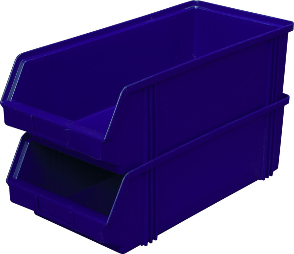 Ящик сплошной 500×230×150 мм, объем 17.25 л., арт.: 7964, синий, код: 01709