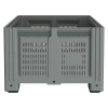 Большой контейнер 1130x1130x760 мм iBOX светло-серый c перфорированными стенками и дном, на ножках