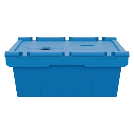 Вкладываемый контейнер INSTORE KV-6422 600х400х245 мм голубой со сплошным дном и распашной крышкой