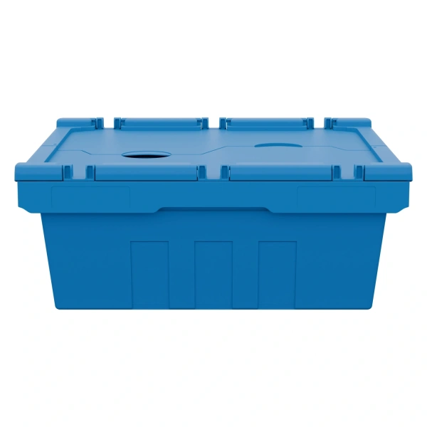 Вкладываемый контейнер INSTORE KV-6422 600х400х245 мм голубой со сплошным дном и распашной крышкой