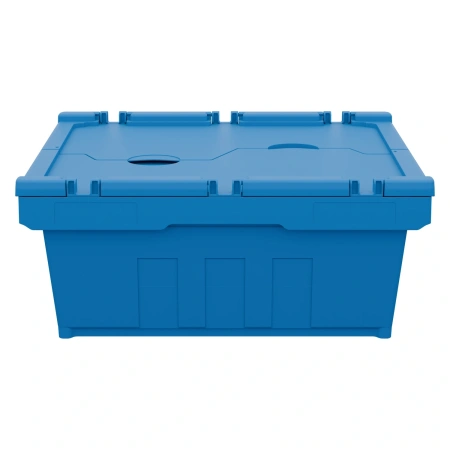 Вкладываемый контейнер INSTORE KVR-6422 600х400х245 мм голубой с усиленным дном и распашной крышкой