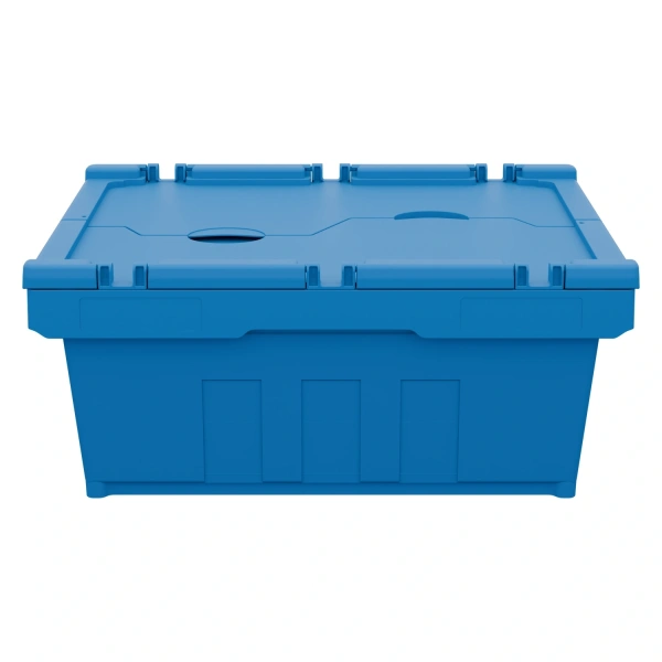 Вкладываемый контейнер INSTORE KVR-6422 600х400х245 мм голубой с усиленным дном и распашной крышкой