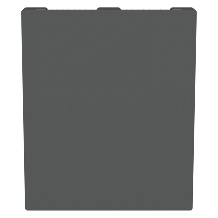 Пластиковый паллет 1200х1000х150 мм серый сплошной на 3-х полозьяx без бортика и 2-мя трубами усиления
